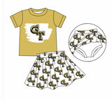 Deadline July 15 2025 short sleeves G T bleached top skirt girls team clothes