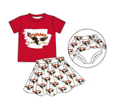 Deadline July 15 2025 red short sleeves bleached top skirt girls team clothes