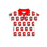 MOQ 5 pcs short sleeves red S kids boys team polo shirt