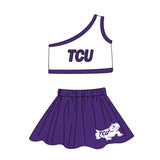 Deadline March 4 One shoulder T C U top skirt girls team outfits
