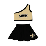 Deadline March 4 One shoulder top black skirt girls team outfits