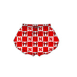 MOQ 5 pcs Plaid N red bow kids girls team active summer shorts