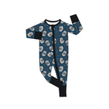 MOQ 3 pcs long sleeves welder baby kids zipper romper