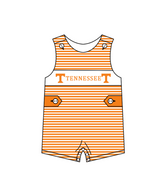 MOQ 5 pcs orange stripe sleeveless T baby boys team romper