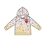 MOQ 3 pcs I red ice cream sprinkle toddler kids team hoodie