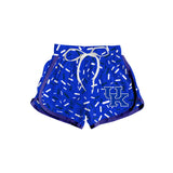 MOQ 3 pcs U K blue ice cream sprinkle girls team shorts