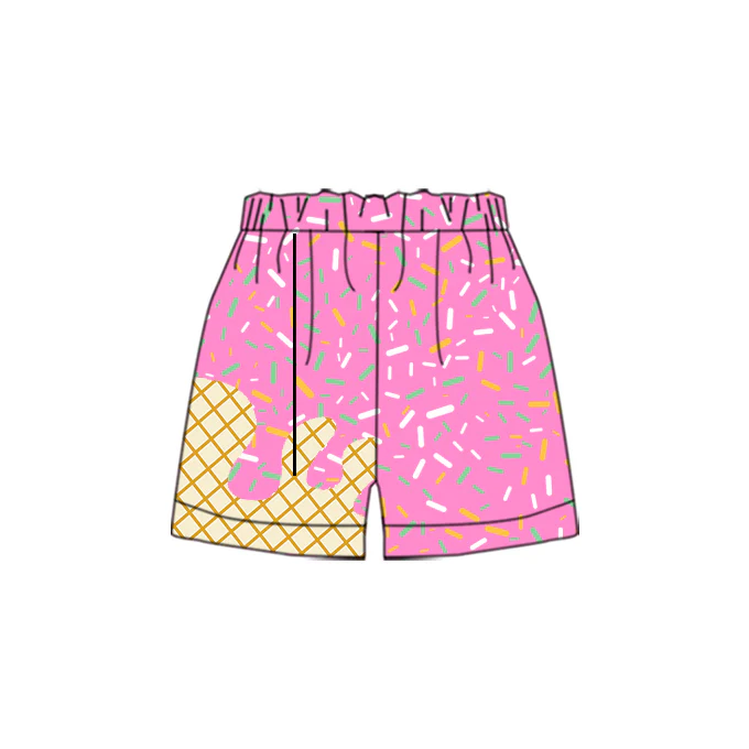 Deadline July 29 2025 pink ice cream sprinkle kids summer team shorts