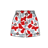 MOQ 3 pcs O red camo kids boys team shorts