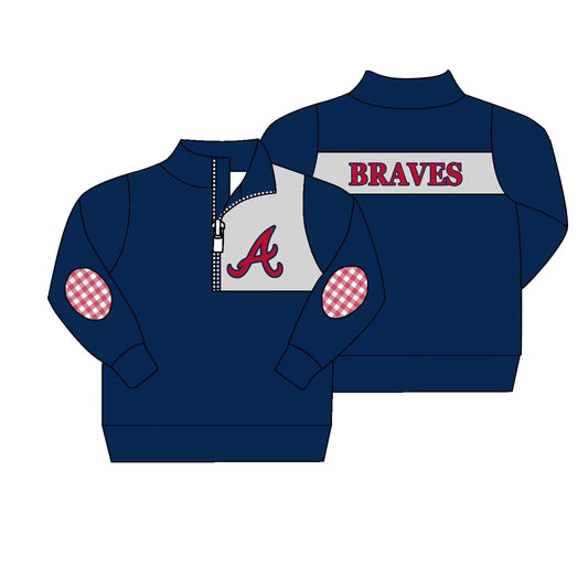 Deadline 22 Sept brave navy plaid kids boy team pullover