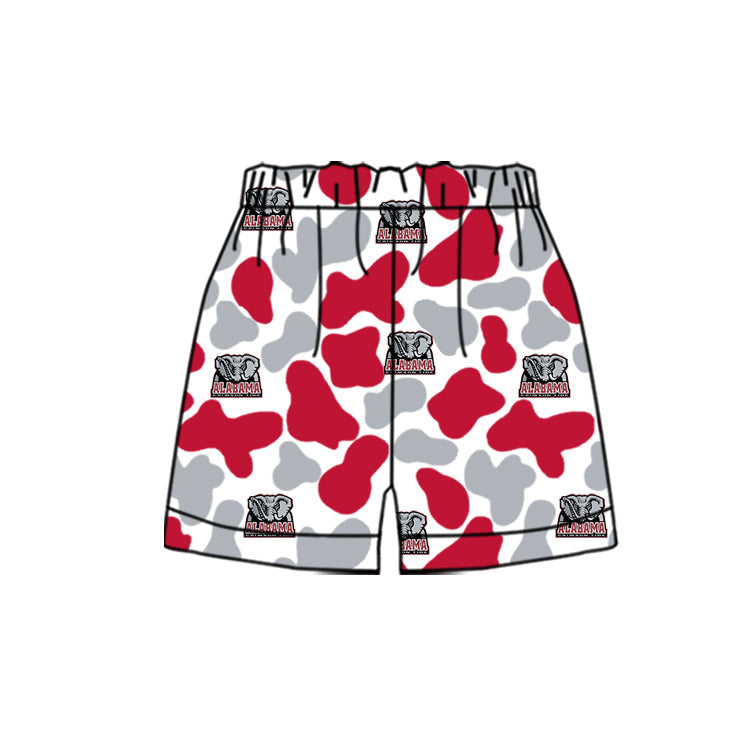MOQ 3 pcs elephant A camo kids boys team shorts