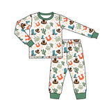 MOQ 5 wild west boots cactus kids pajamas