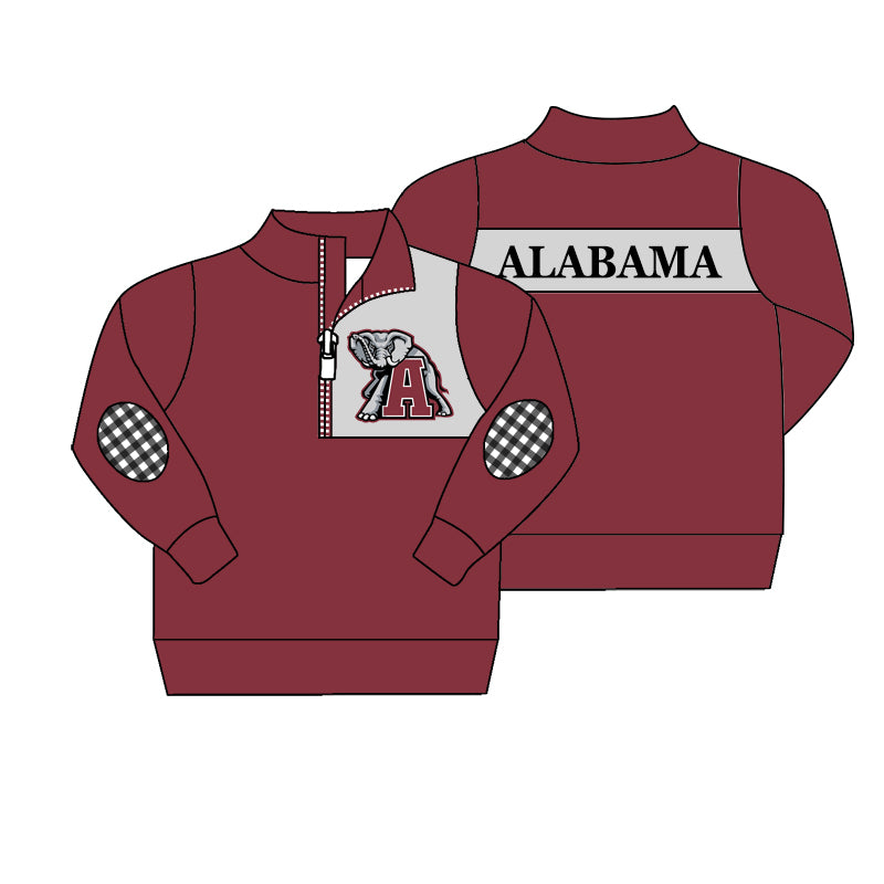 Moq 3 A elephant maroon kids team pullover