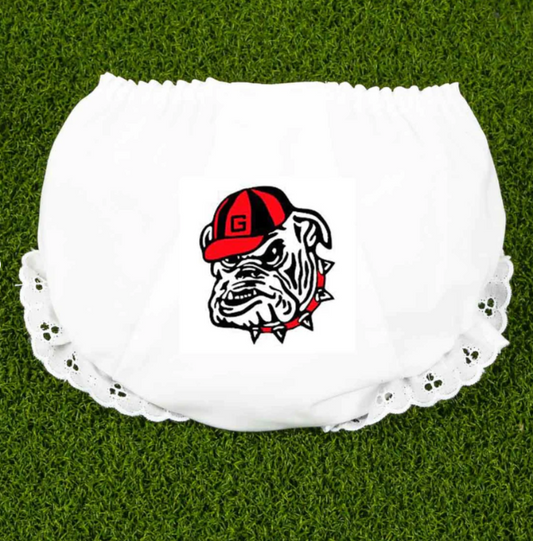 MOQ 3 pcs G dog white baby girls team bummies