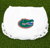 MOQ 3 pcs crocodile white baby girls team bummies