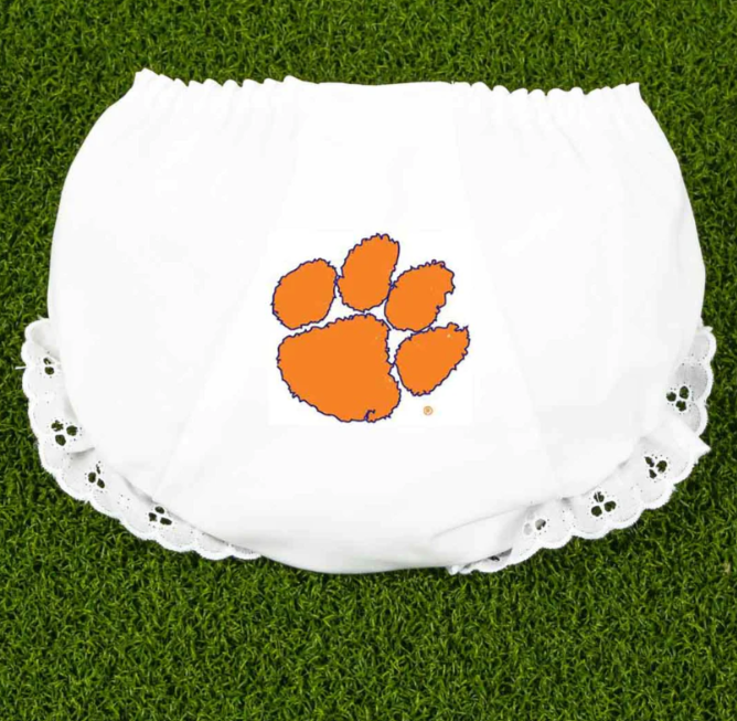 MOQ 3 pcs tiger white baby girls team bummies