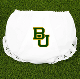 MOQ 3 pcs B U white baby girls team bummies