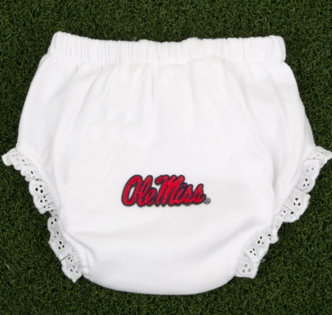 MOQ 3 pcs O M white baby girls team bummies