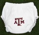 MOQ 3 pcs A T M white baby girls team bummies