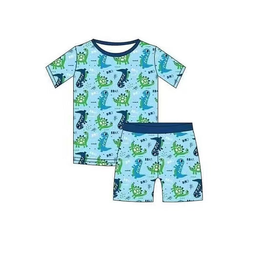 Deadline April 5 short sleeves dinosaur kids boys pajamas