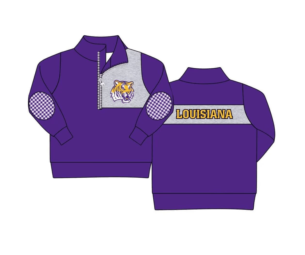 Deadline April 23 purple long sleeves tiger boys team pullover