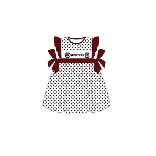 Deadline May 21 maroon polka dots girls team dress