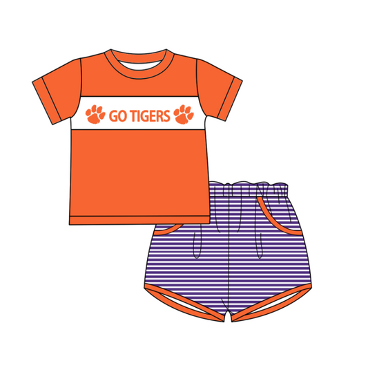 Deadline April 26 orange purple tiger kids boys team outfits
