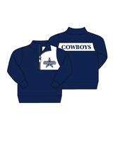 Deadline Nov 20 navy long sleeves cowboy kids team pullover