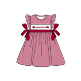 Deadline March 16 flutter sleeves maroon plaid girls team dresses