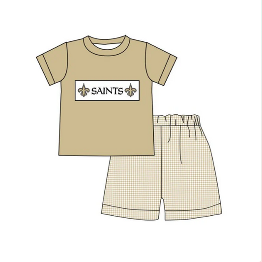 Deadline May 13 short sleeves top plaid shorts boys team outfits