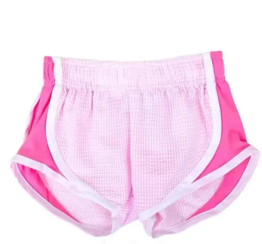 Deadline May 16 pink plaid baby girls summer shorts