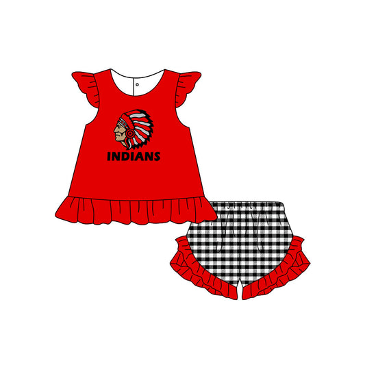 Deadline May 23 Red top plaid shorts girls team clothing