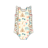 MOQ 3 sandcastle ice cream girls one piece swimsuit