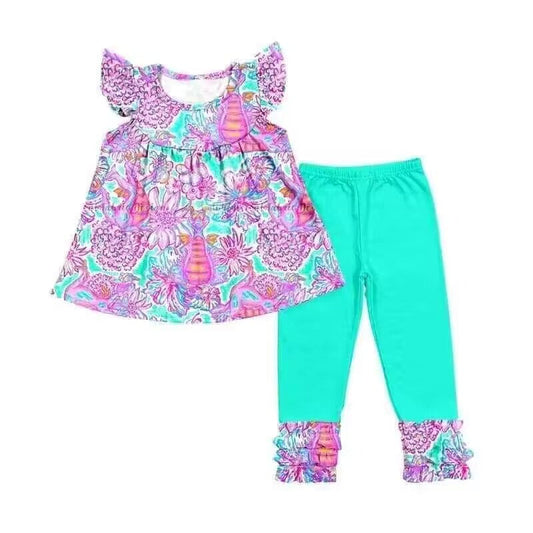 Deadline June 1 watercolor tunic leggings girls clothing set