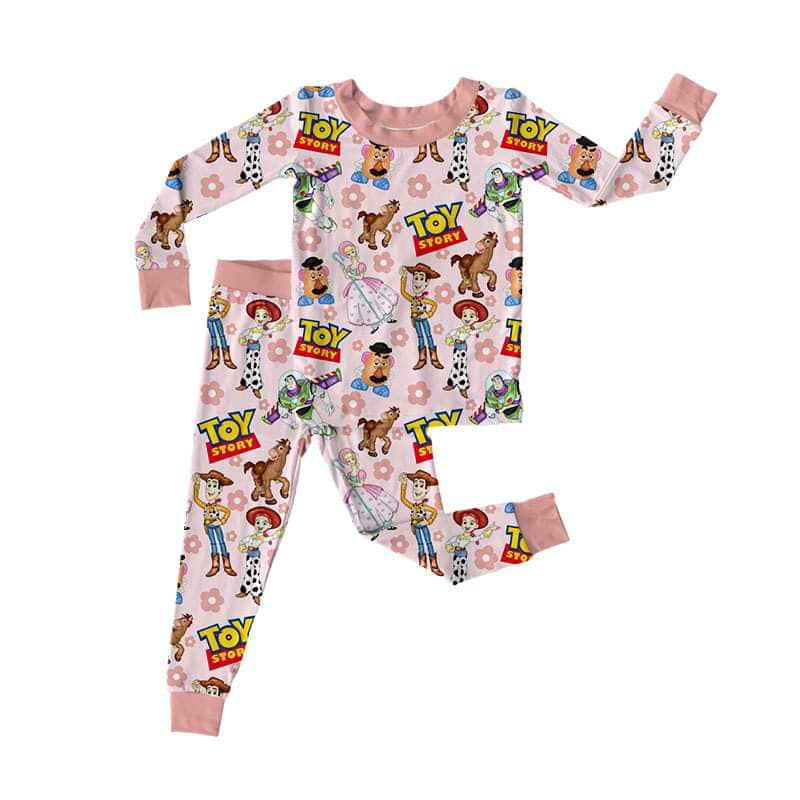 Deadline Nov 29 pink long sleeves floral toy kids girls pajamas