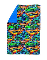 Deadline July 11 blue polka dots minky cars baby boy blanket