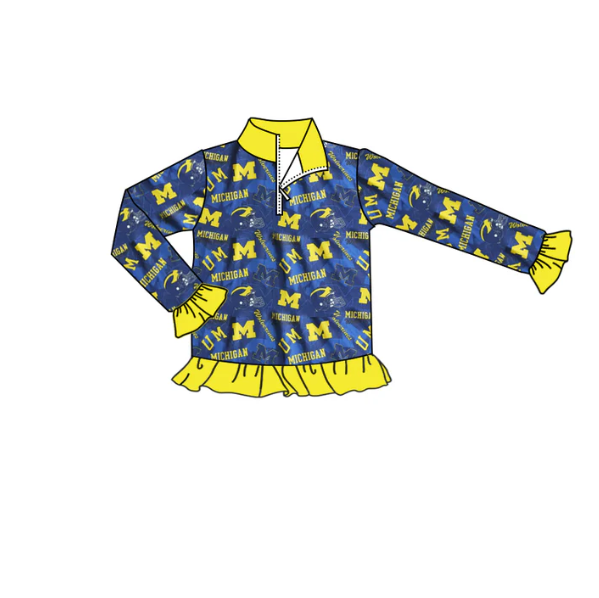 Deadline July 22 ruffle long sleeves M kids girls team pullover