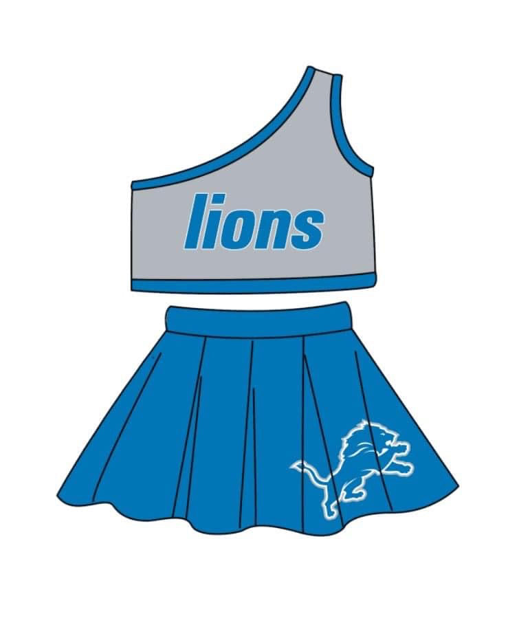 Deadline July 27 One shoulder top lions skirt girls team clothes