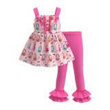 Deadline Aug 2 pumpkin basket tunic pants girls Halloween set
