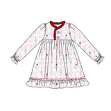 Deadline Aug 2 pink bow ballet Christmas baby girls nightgown