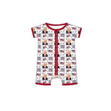 Deadline Aug 15 short sleeves flag stars baby boy zipper romper