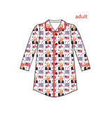 Deadline Aug 15 flag stars long sleeves adult sleepwear top