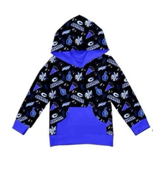 Deadline Aug 18 Blue pocket C kids boys team pullover