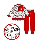 Deadline Aug 23 G dog pullover red pants girls team clothes