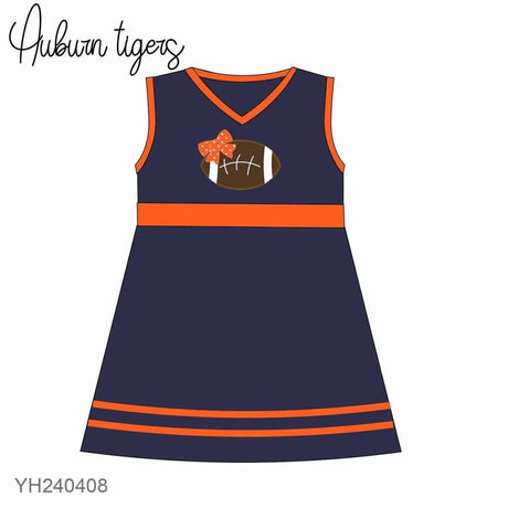 Deadline Aug 22 maroon black sleeveless football bow girls team dress