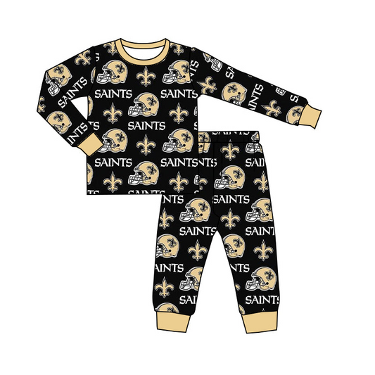 Deadline Aug 30 Long sleeves black kids boys team pajamas