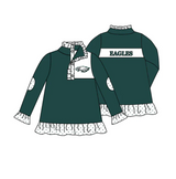 Deadline Aug 30 eagle polka dots baby girls team pullover