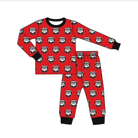 Deadline Sep 17 long sleeves red G dog kids team pajamas