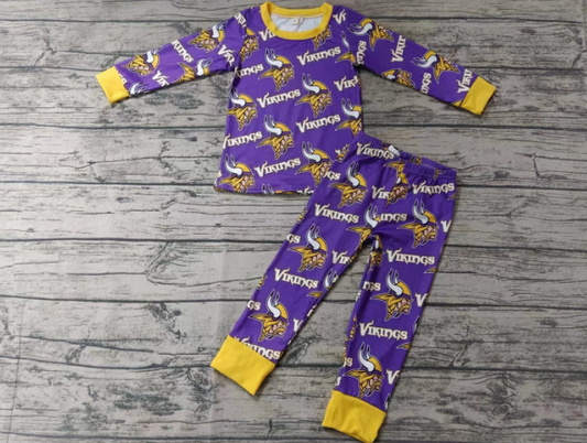 Deadline Sep 19 purple long sleeves V baby kids team pajamas