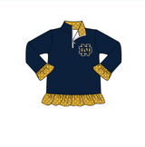 Deadline Sep 21 Navy N D polka dots kids girls team pullover