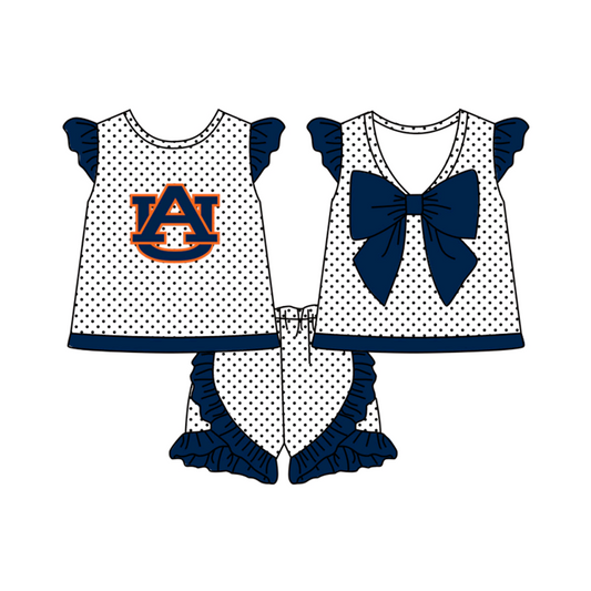 Deadline Sep 29 A U polka dots backless girls team outfits